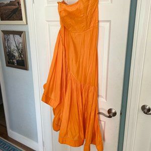 Mandarin Strapless Asymmetric Dress